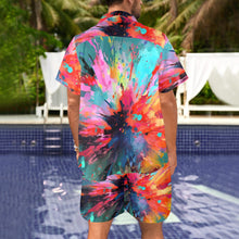 Load image into Gallery viewer, Paintball Men's Shirt and Shorts Outfit with Pocket
