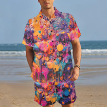 Load image into Gallery viewer, MELTED WAX Men's Shirt and Shorts Outfit with Pocket