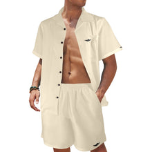Load image into Gallery viewer, TAN solid Men's Shirt and Shorts Outfit with Pocket
