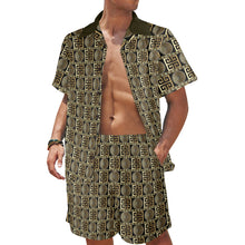 Load image into Gallery viewer, Pharaoh Short Set Men's Shirt and Shorts Outfit with Pocket