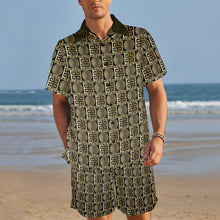 Load image into Gallery viewer, Pharaoh Short Set Men's Shirt and Shorts Outfit with Pocket