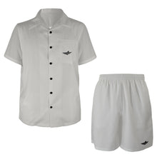 Load image into Gallery viewer, Silver-solid Men's Shirt and Shorts Outfit with Pocket