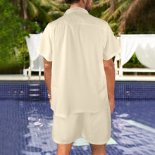 Load image into Gallery viewer, TAN solid Men's Shirt and Shorts Outfit with Pocket