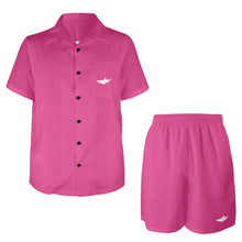 Load image into Gallery viewer, Fusia- solid Men's Shirt and Shorts Outfit with Pocket