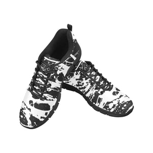 BROOKLYN ART DECO LOW TOP-BLACK- Men's Breathable Running Shoes (Model 055)