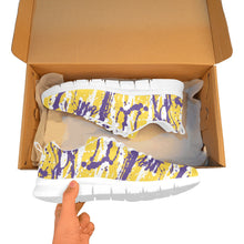 Load image into Gallery viewer, LOS ANGELES- ART DECO LOW TOP-WHITE- Men's Breathable Running Shoes (Model 055)