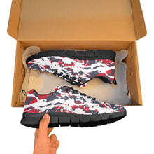 Load image into Gallery viewer, WASHINGTON.1- ART DECO LOW TOP-BLACK- Men's Breathable Running Shoes (Model 055)