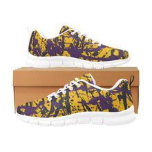 Load image into Gallery viewer, LOS ANGELES.1-ART DECO LOW TOP-WHITE Men's Breathable Running Shoes (Model 055)