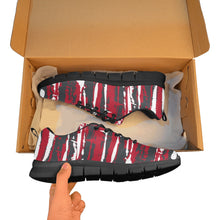 Load image into Gallery viewer, LAS VEGAS- ART DECO LOW TOP-BLACK- Men's Breathable Running Shoes (Model 055)