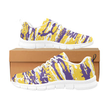 Load image into Gallery viewer, LOS ANGELES- ART DECO LOW TOP-WHITE- Men's Breathable Running Shoes (Model 055)