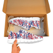 Load image into Gallery viewer, DETROIT- ART DECO-WHITE Men's Breathable Running Shoes (Model 055)