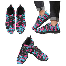 Load image into Gallery viewer, MIAMI- ART DECO LOW TOP-BLACK- Men's Breathable Running Shoes (Model 055)