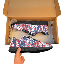 Load image into Gallery viewer, DETROIT- ART DECO-BLACK Men's Breathable Running Shoes (Model 055)