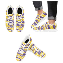 Load image into Gallery viewer, LOS ANGELES- ART DECO LOW TOP-WHITE- Men's Breathable Running Shoes (Model 055)