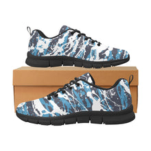 Load image into Gallery viewer, ATLANTA-ART DECO LOW TOP-BLACK- Men's Breathable Running Shoes (Model 055)