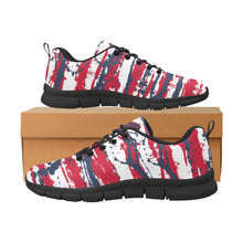 Load image into Gallery viewer, WASHINGTON- ART DECO LOW TOP-BLACK- Men's Breathable Running Shoes (Model 055)