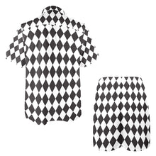 Load image into Gallery viewer, Chess Board Men&#39;s Shirt and Shorts Outfit with Pocket
