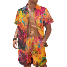 Load image into Gallery viewer, CRAYON BOMB Men&#39;s Shirt and Shorts Outfit with Pocket
