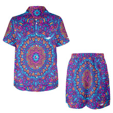 Load image into Gallery viewer, BOHO BLUE Men&#39;s Shirt and Shorts Outfit with Pocket
