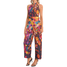Load image into Gallery viewer, Bubblelicious  Halter Neck Buckle Belted Jumpsuit
