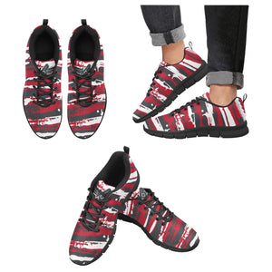 LAS VEGAS- ART DECO LOW TOP-BLACK- Men's Breathable Running Shoes (Model 055)