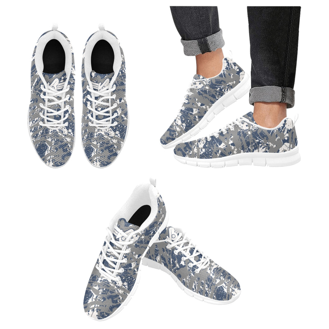 MINNESOTA.1- ART DECO LOW TOP-WHITE- Men's Breathable Running Shoes (Model 055)