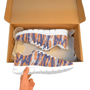 PHOENIX- ART DECO LOW TOP-WHITE- Men's Breathable Running Shoes (Model 055)