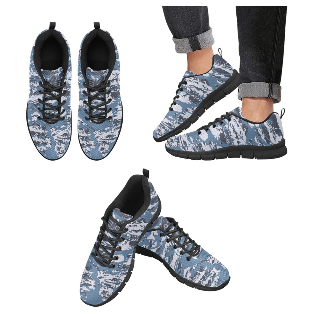 MINNESOTA- ART DECO LOW TOP-BLACK- Men's Breathable Running Shoes (Model 055)