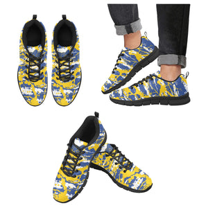 GOLDEN STATE-ART DECO LOW TOP-BLACK- Men's Breathable Running Shoes (Model 055)
