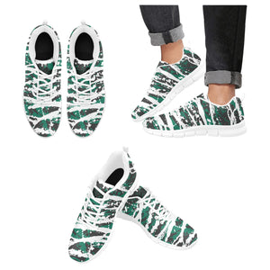 BOSTON  ART DECO LOW TOP-WHITE- Men's Breathable Running Shoes (Model 055)