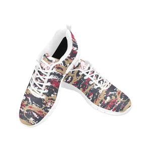 NEW ORLEANS- ART DECO LOW TOP-WHITE- Men's Breathable Running Shoes (Model 055)