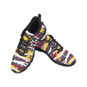 DENVER- ART DECO LOW TOP-BLACK- Men's Breathable Running Shoes (Model 055)