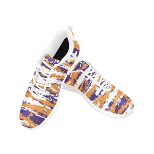 PHOENIX.1- ART DECO LOW TOP-WHITE- Men's Breathable Running Shoes (Model 055)