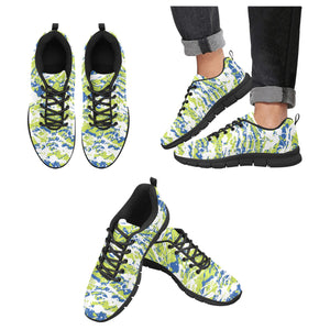 DALLAS.1 ART DECO LOW TOP-BLACK- Men's Breathable Running Shoes (Model 055)
