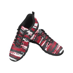 LAS VEGAS- ART DECO LOW TOP-BLACK- Men's Breathable Running Shoes (Model 055)