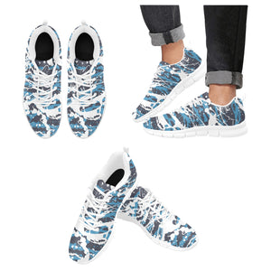 ATLANTA ART DECO KICK-WHITE- Men's Breathable Running Shoes (Model 055)