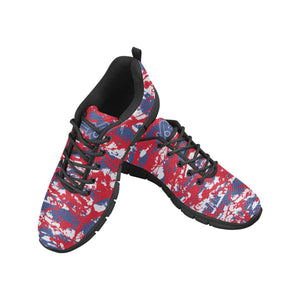 PHILADELPHIA- ART DECO LOW TOP-BLACK- Men's Breathable Running Shoes (Model 055)