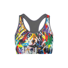 Load image into Gallery viewer, Dribble Scribble Sports Bra
