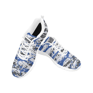 ORLANDO- ART DECO LOW TOP-WHITE- Men's Breathable Running Shoes (Model 055)