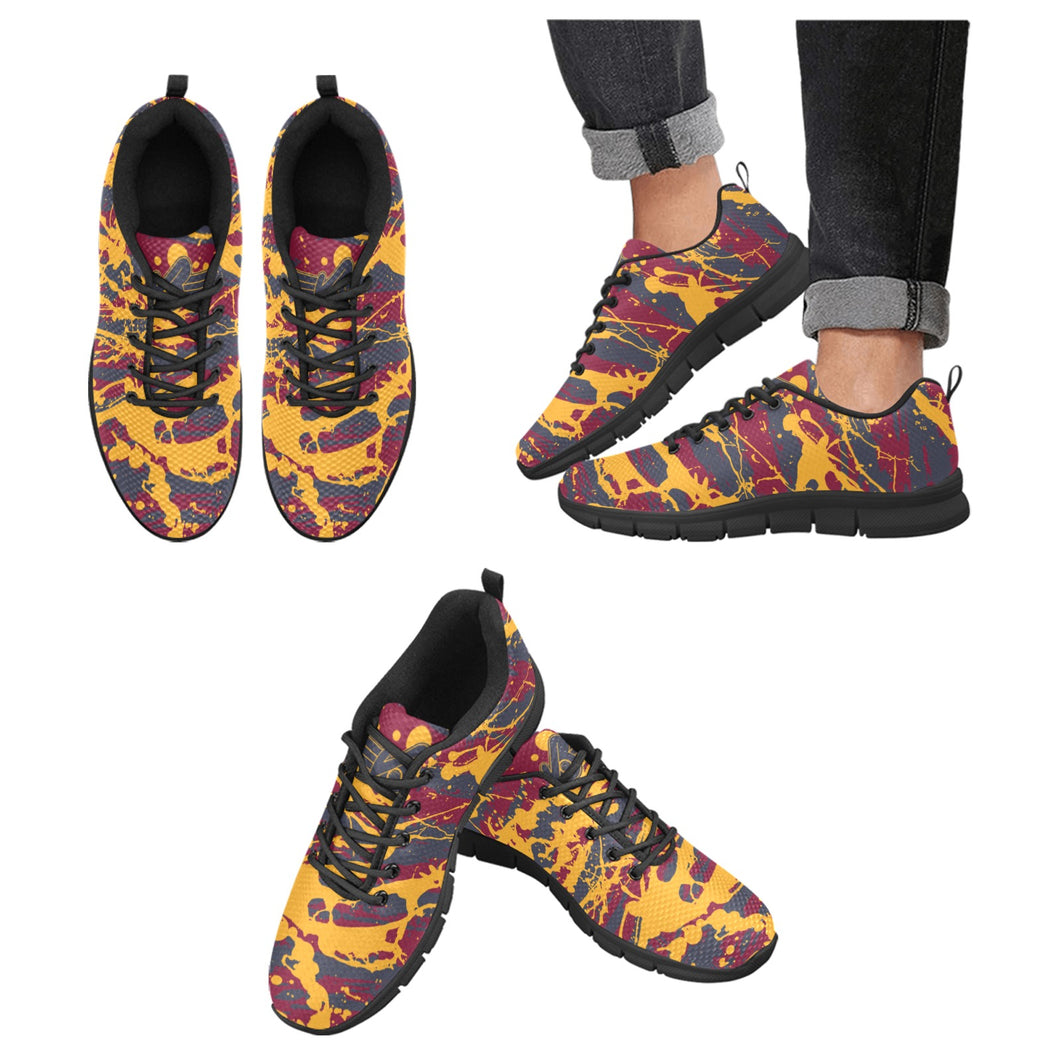 CLEVELAND ART DECO LOW TOP-BLACK- Men's Breathable Running Shoes (Model 055)