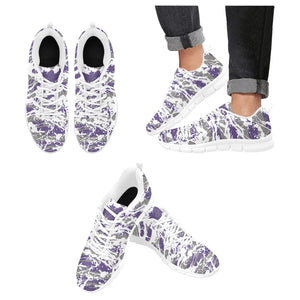 SACRAMENTO- ART DECO LOW TOP-WHITE- Men's Breathable Running Shoes (Model 055)