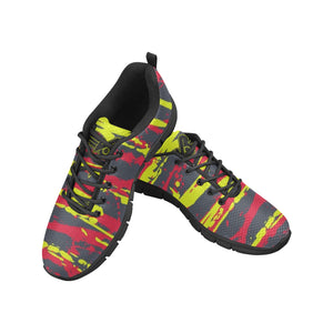 ATL ART DECO LOW TOP-BLACK- Men's Breathable Running Shoes (Model 055)