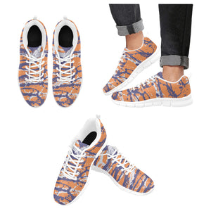 PHOENIX- ART DECO LOW TOP-WHITE- Men's Breathable Running Shoes (Model 055)
