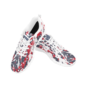 WASHINGTON.1- ART DECO LOW TOP-WHITE- Men's Breathable Running Shoes (Model 055)