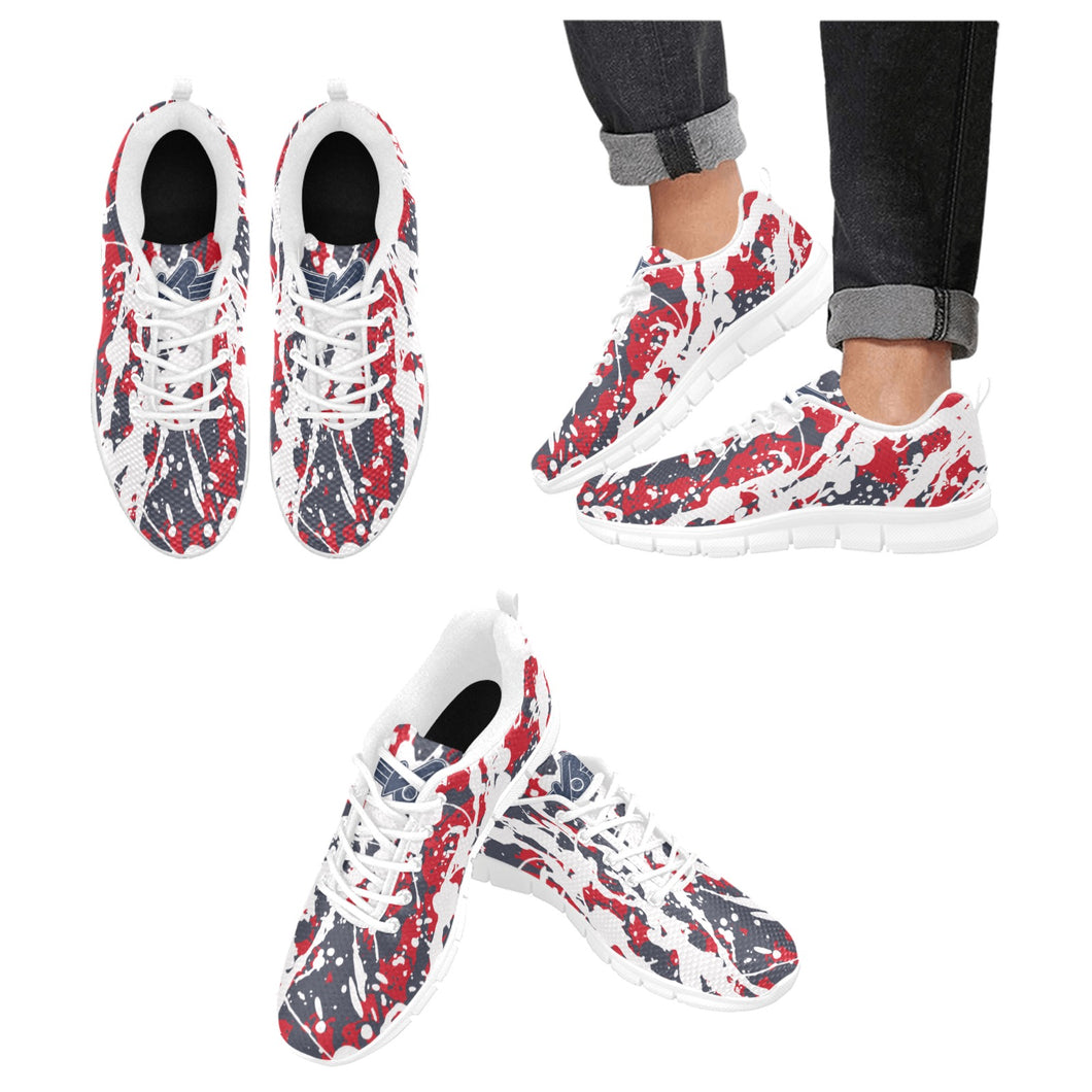 WASHINGTON.1- ART DECO LOW TOP-WHITE- Men's Breathable Running Shoes (Model 055)