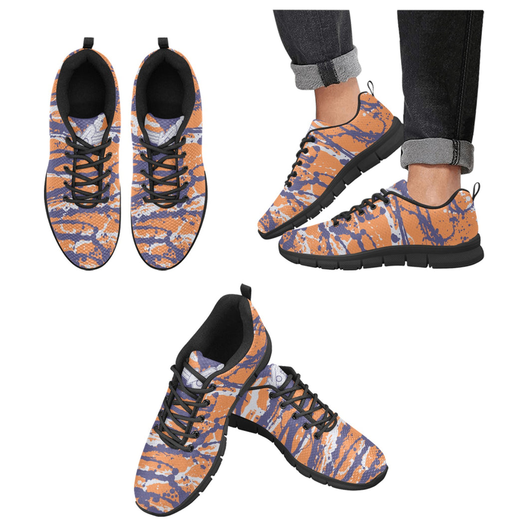 PHOENIX- ART DECO LOW TOP-BLACK- Men's Breathable Running Shoes (Model 055)