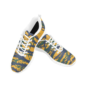 UTAH- ART DECO LOW TOP-WHITE- Men's Breathable Running Shoes (Model 055)